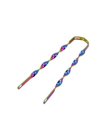 20 Flat Twisted Fender Braces Oil Slick.